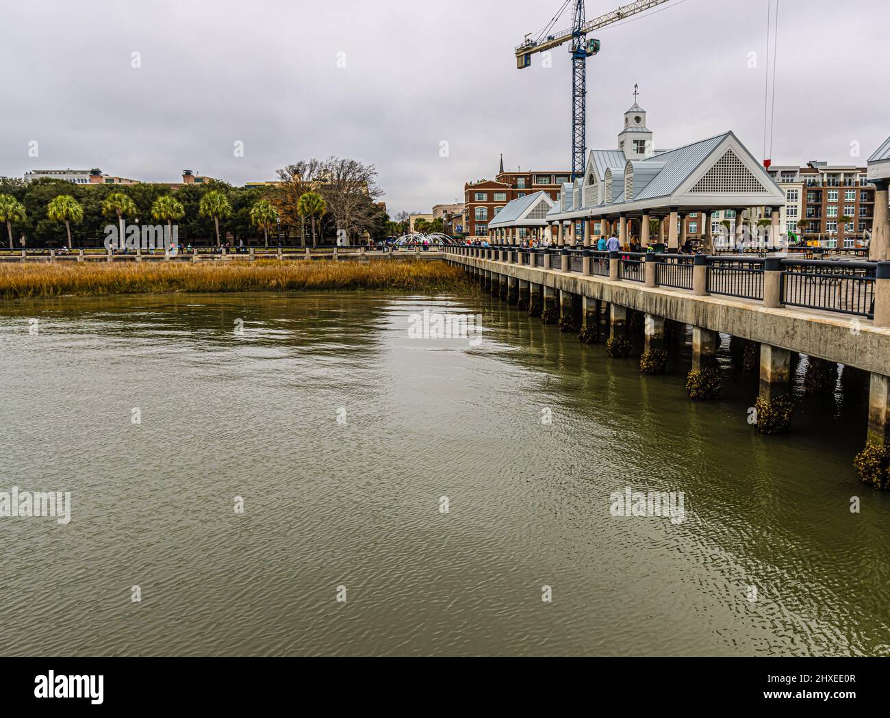 Waterfront Park Pier, Charleston, Carolina del Sud, Stati Uniti Foto Stock