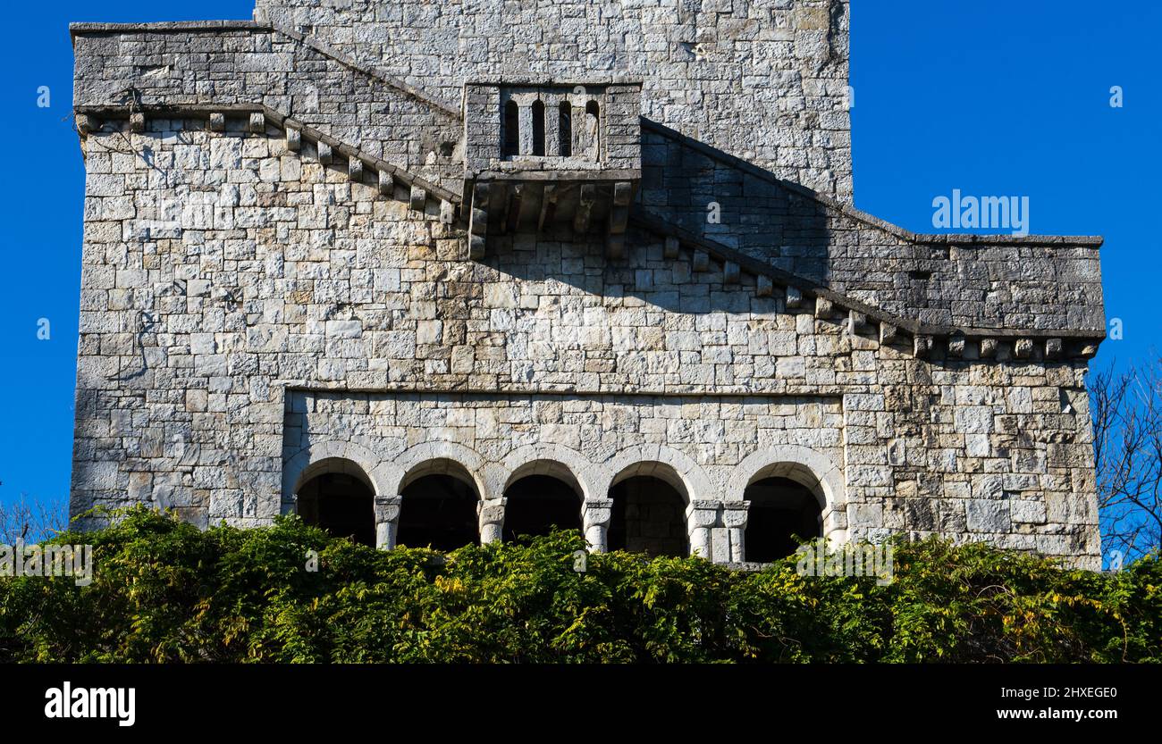 Torre di vedetta sulla Montagna Grande Ahun a Sochi, Regione Krasnodar, Russia Foto Stock