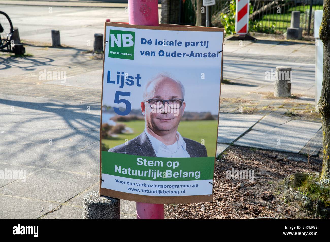 Billboard Natururlijk Belang Party a Duivendrecht Paesi Bassi 11-3-2022 Foto Stock