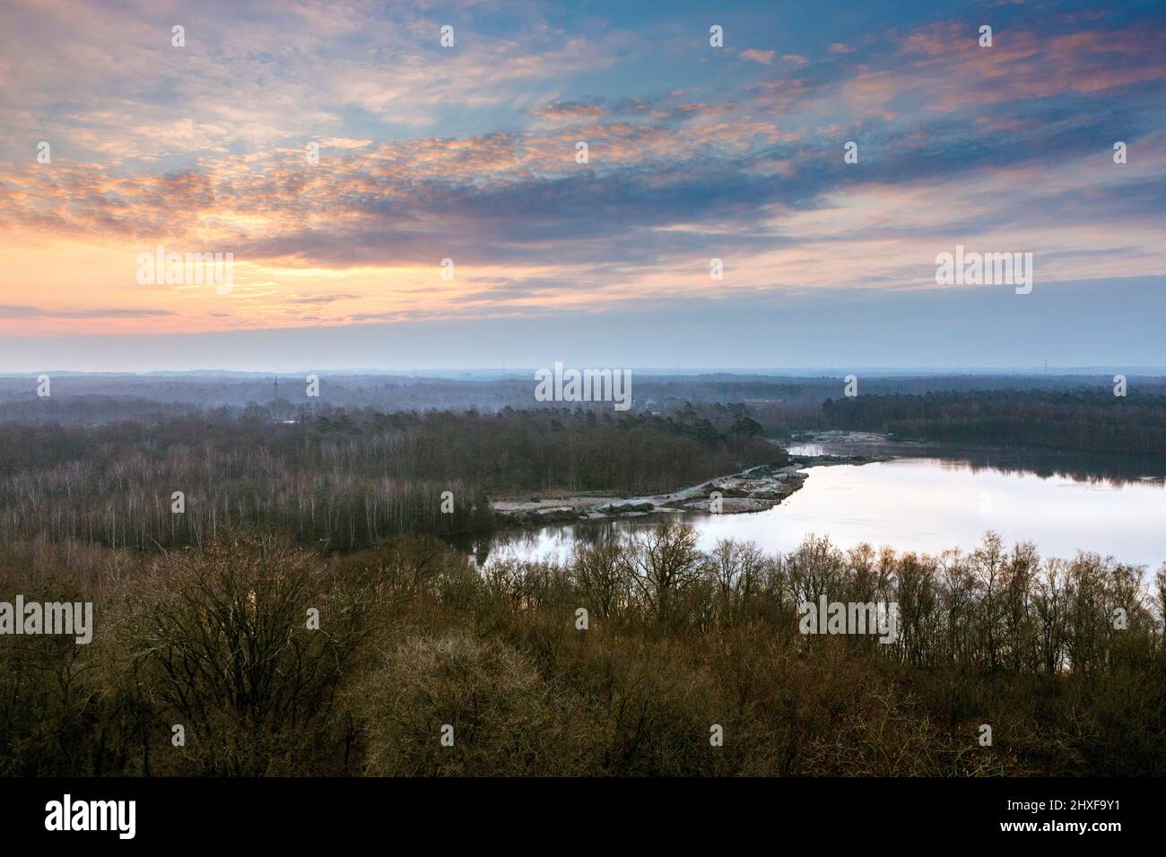 Sechs-seen-Platte a Duisburg-Wedau, Haubachsee Foto Stock