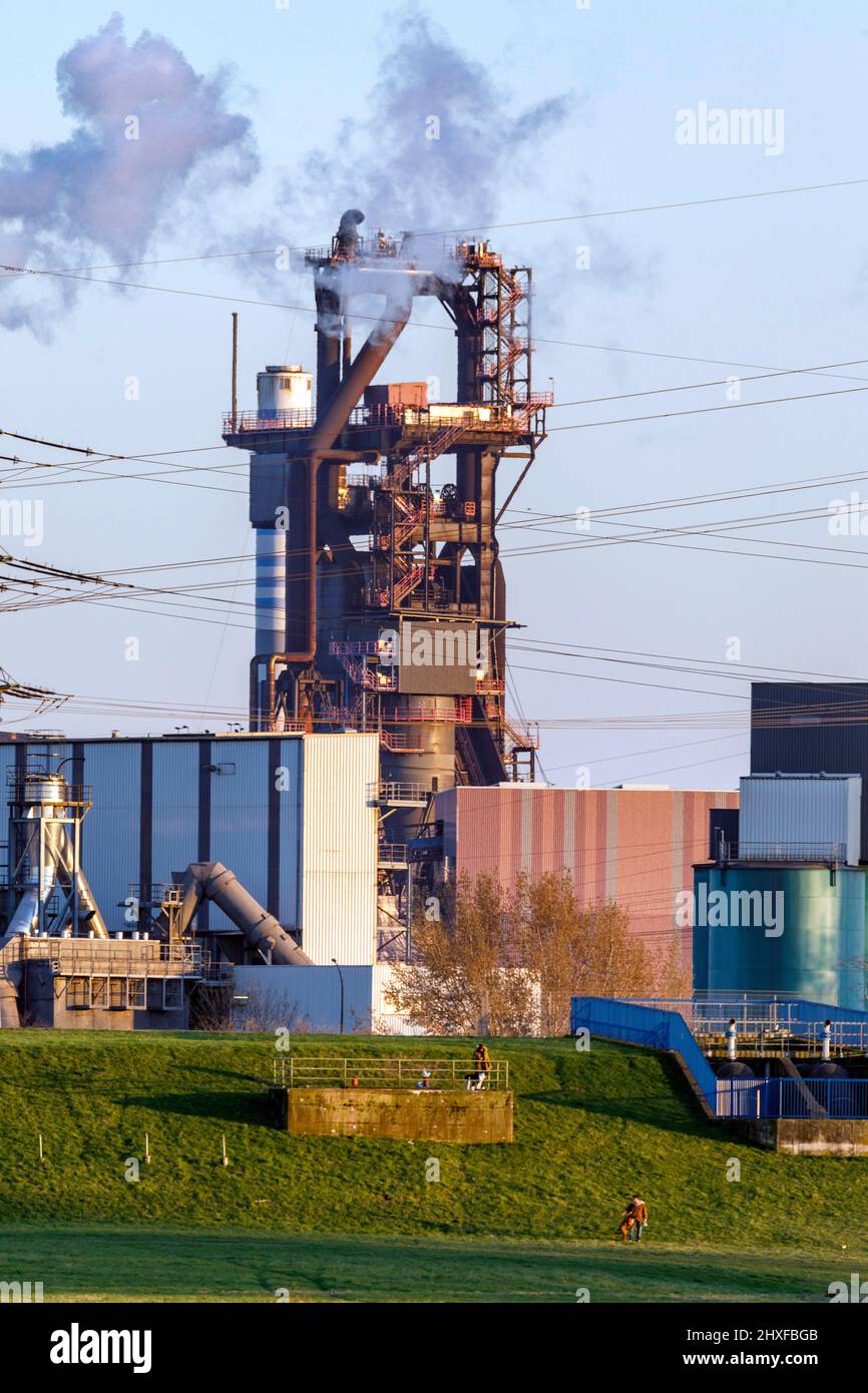 Altoforno ThyssenKrupp Steel Europe AG Foto Stock