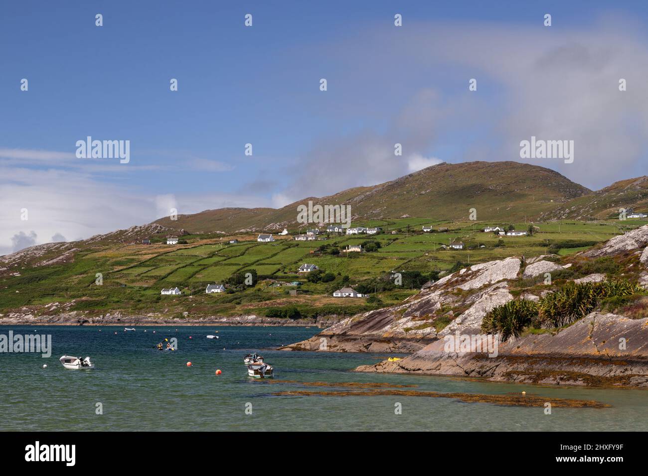 Derrynane spiaggia sulla costa atlantica della contea di Kerry, Irlanda Foto Stock