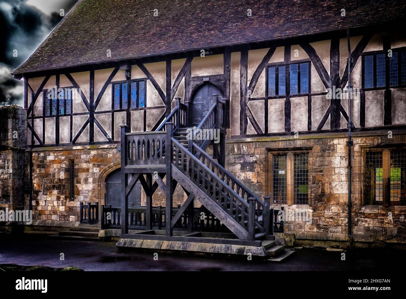 Hospitium, St Mary's Abbey, Museum Gardens, York, Regno Unito Foto Stock