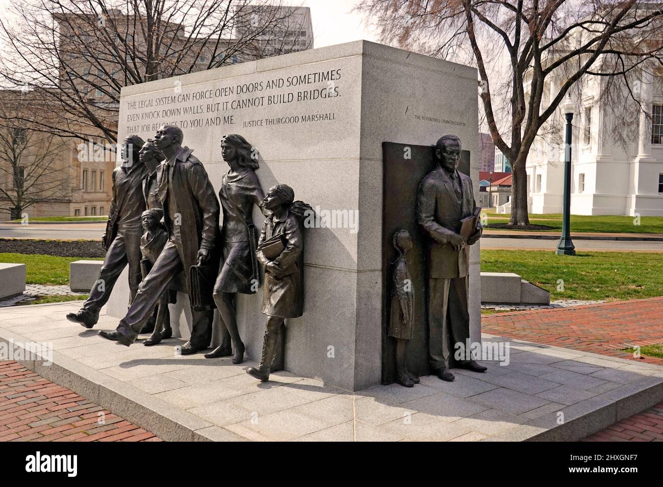 Virginia Civil Rights Memorial sui terreni del campidoglio di Richmond VA Foto Stock