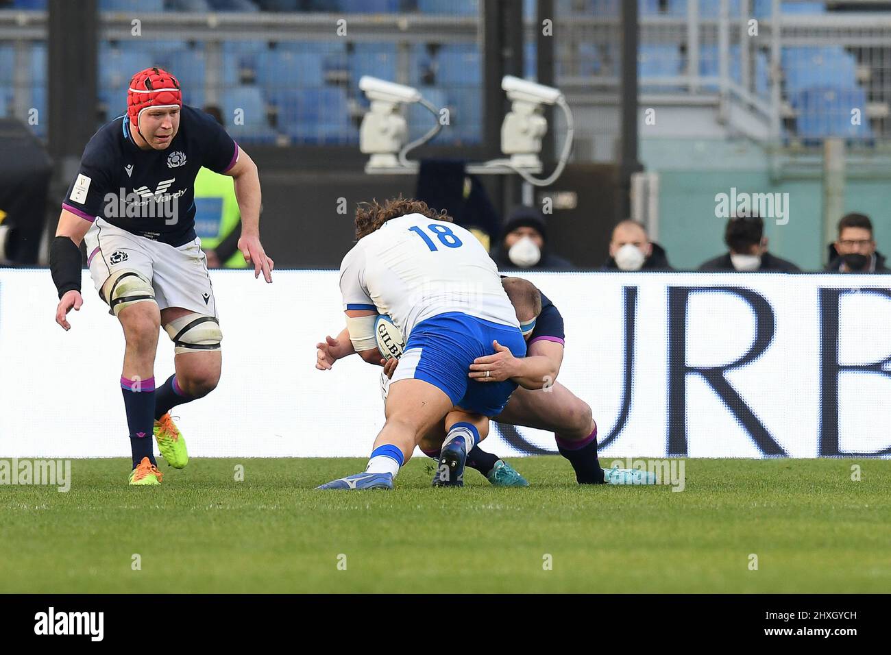 Giosuè Zilocchi d'Italia durante il calcio Guinness Six Nations 2022, Stadio Olimpico, Italia v, UK. 12th Mar 2022. (Foto di AllShotLive/Sipa USA) Credit: Sipa USA/Alamy Live News Foto Stock