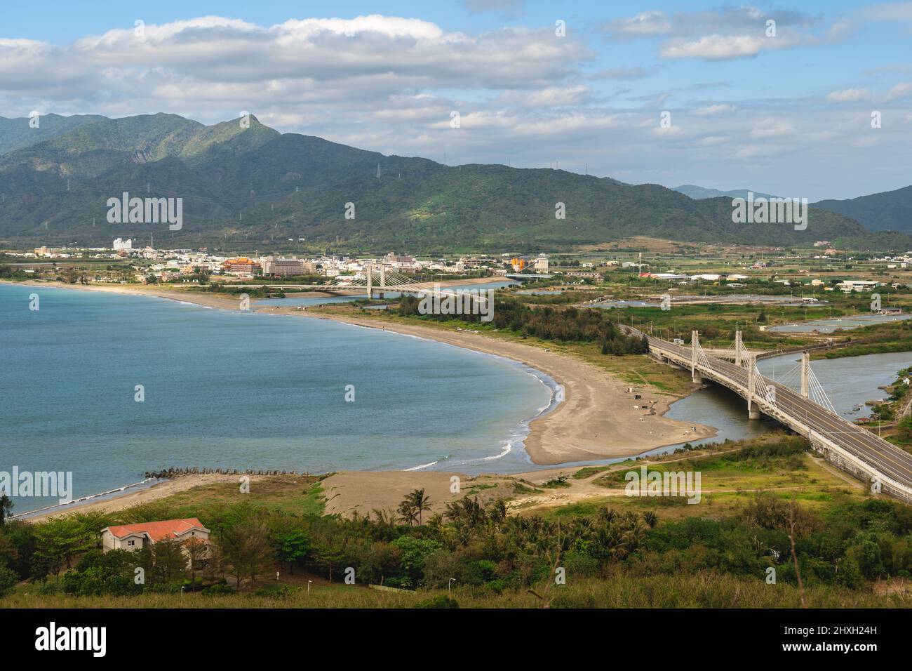 vista sulla città di checheng nella contea di pingtung a taiwan Foto Stock