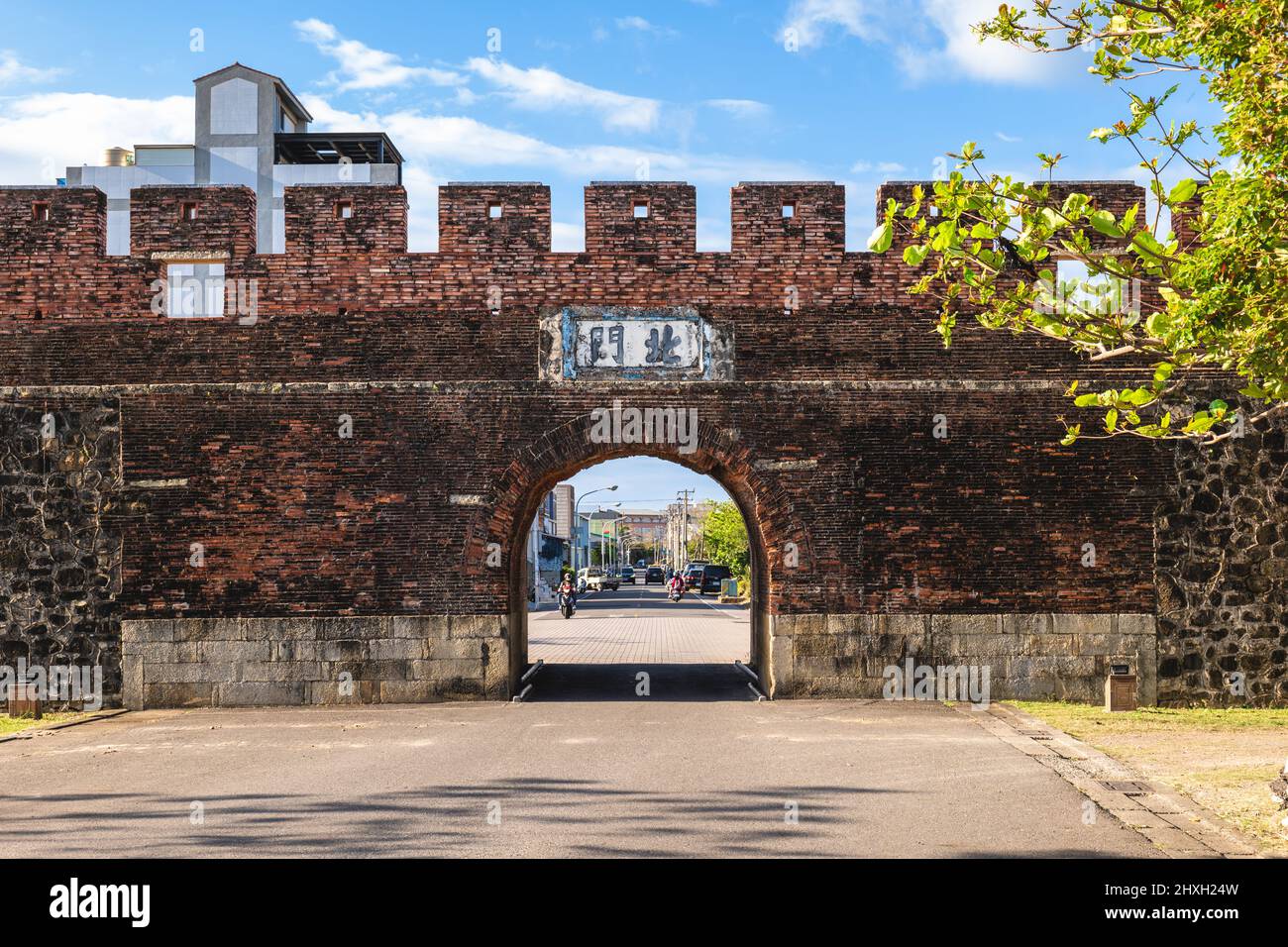 Porta nord della città vecchia di Hengchun a Pingtung città in Taiwan. Traduzione: Porta nord Foto Stock