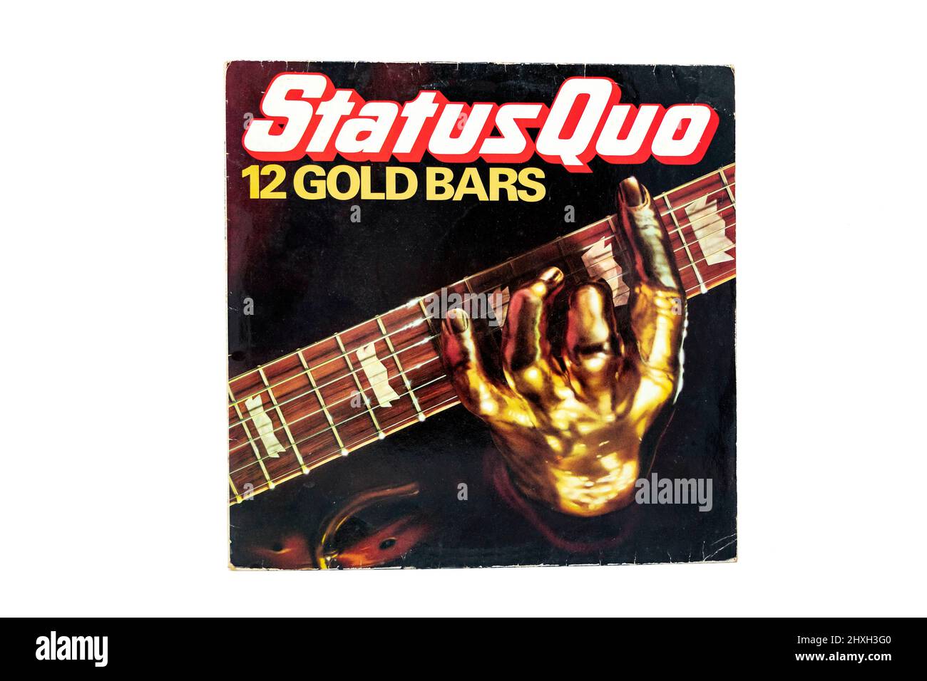 12 barrette d'oro Status Quo vinile LP copertina Foto Stock