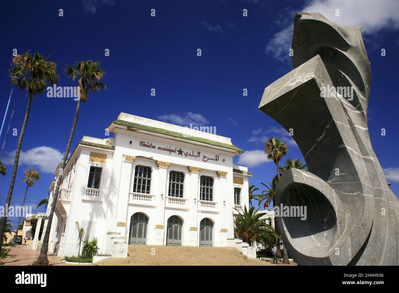 El Jadida Municipal Theatre, teatro di scena nel quartiere centrale di El Jadida, Marocco. Foto Stock