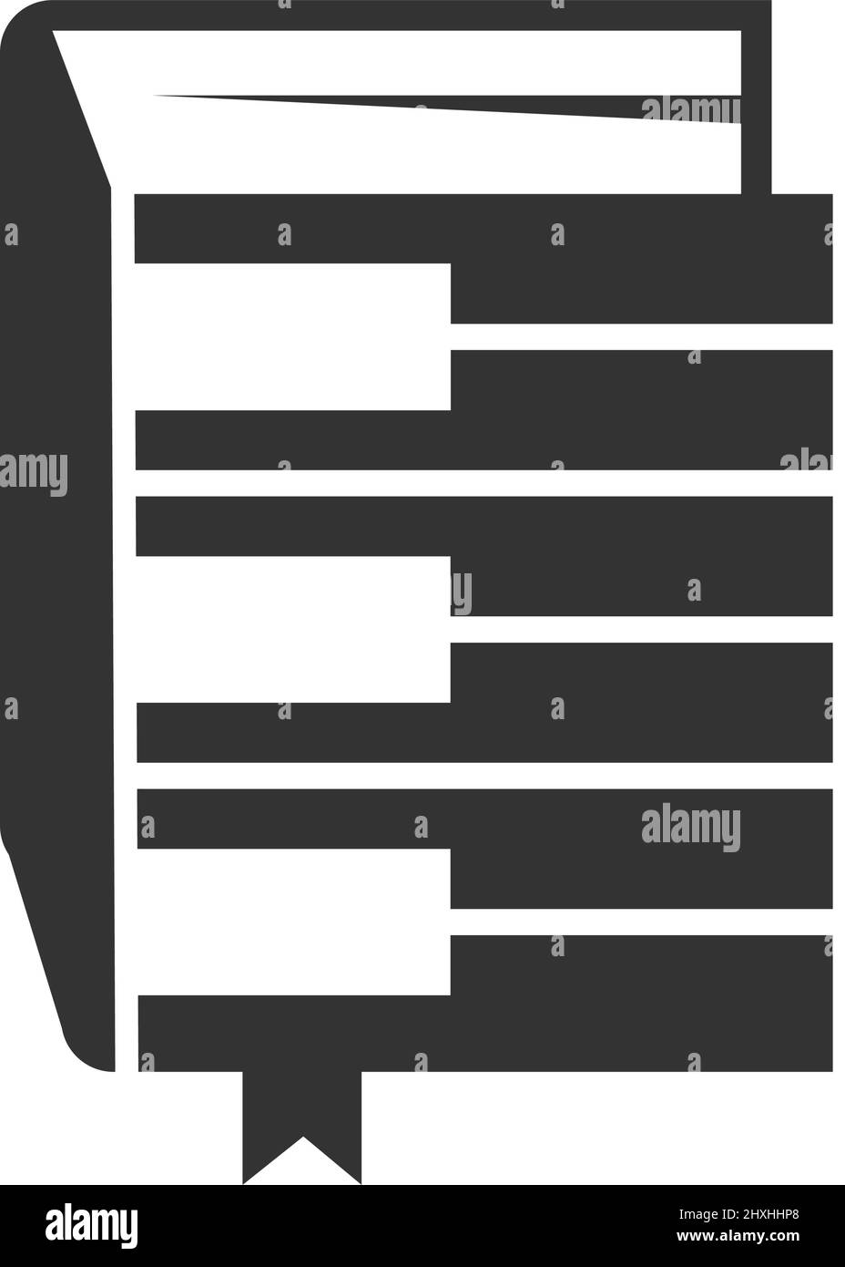 Icona del logo del libro di musica Illustrazione identità del marchio Illustrazione Vettoriale