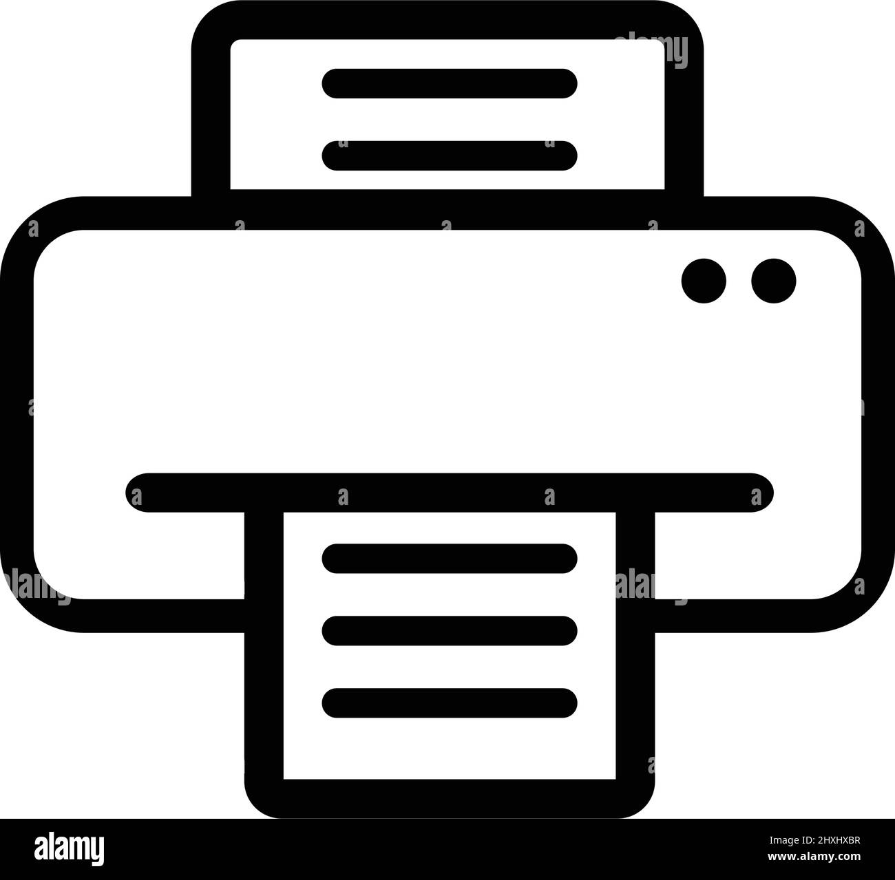 Icona della stampante semplice. Macchina da stampa. Vettore modificabile. Illustrazione Vettoriale