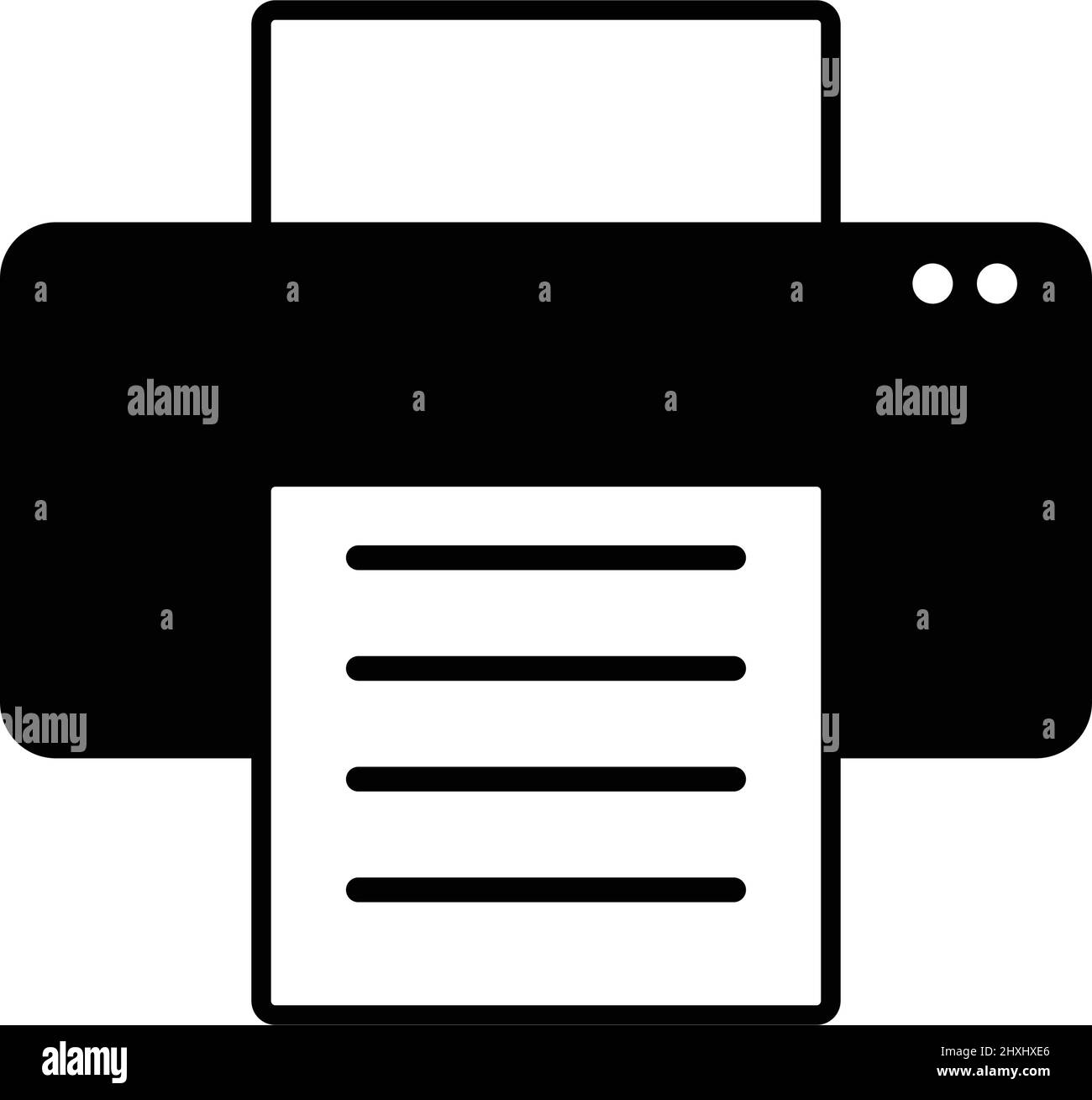 Icona della silhouette della stampante. Stampa. Vettore modificabile. Illustrazione Vettoriale