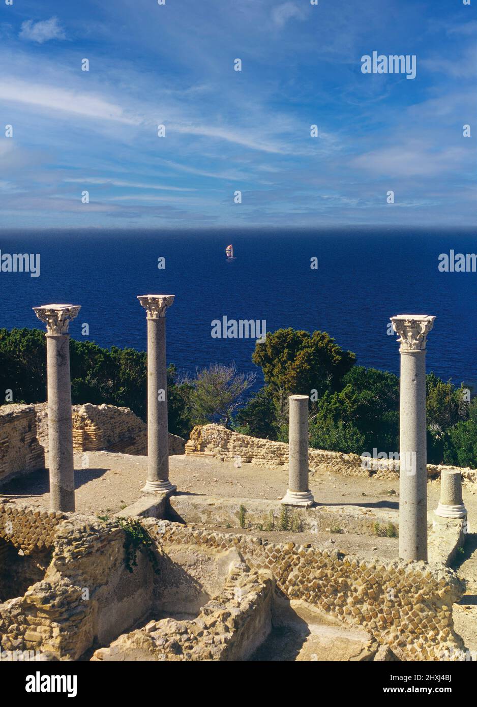 Italia Toscana Arcipelago Toscano Isola di Giannutri la villa romana costruita nel 1st d.C. dalla potente famiglia Domizi Enobarbi Foto Stock