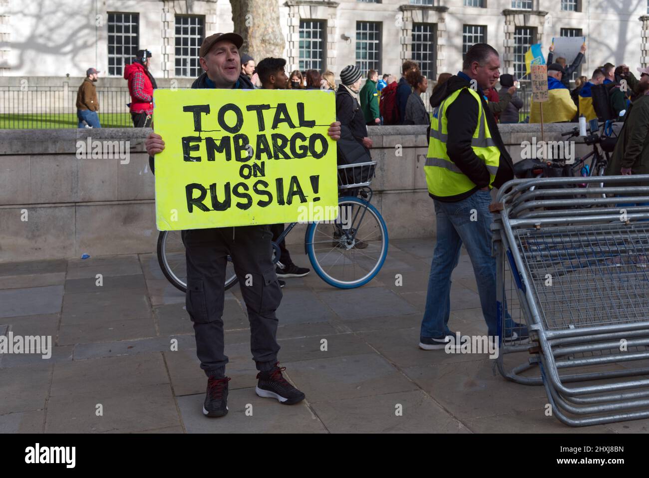 Manifestazione Ucraina a Londra il 12th marzo 2022 Foto Stock