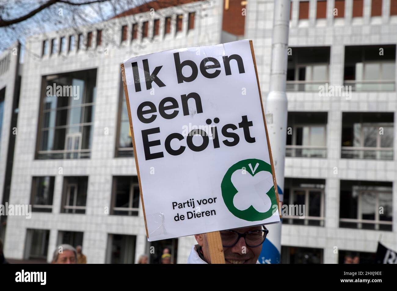 Billboard Partij voor De Dieren ad Amsterdam Paesi Bassi 12-3-2022 (2) Foto Stock