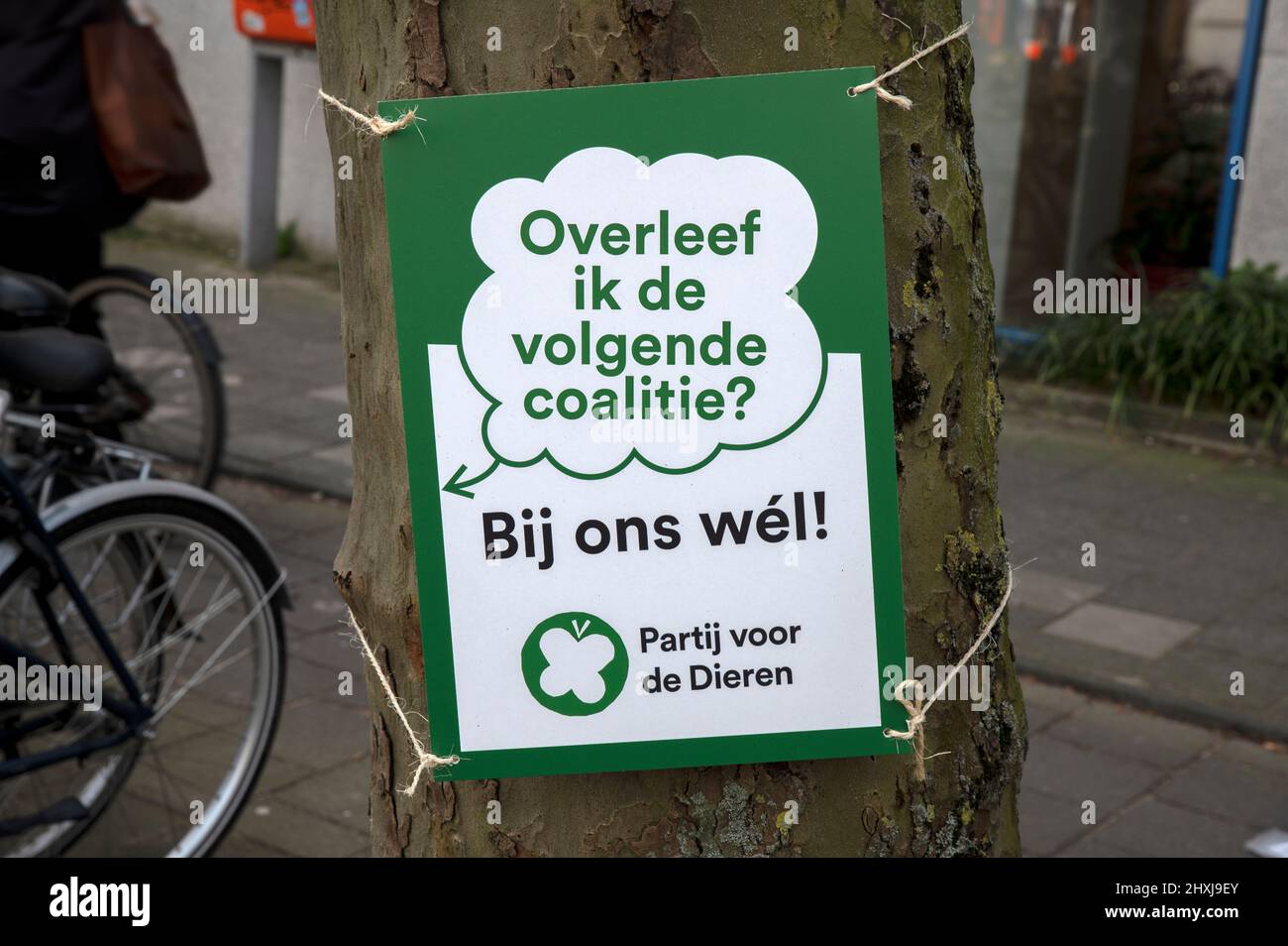 Billboard Partij voor De Dieren ad Amsterdam Paesi Bassi 12-3-2022 Foto Stock