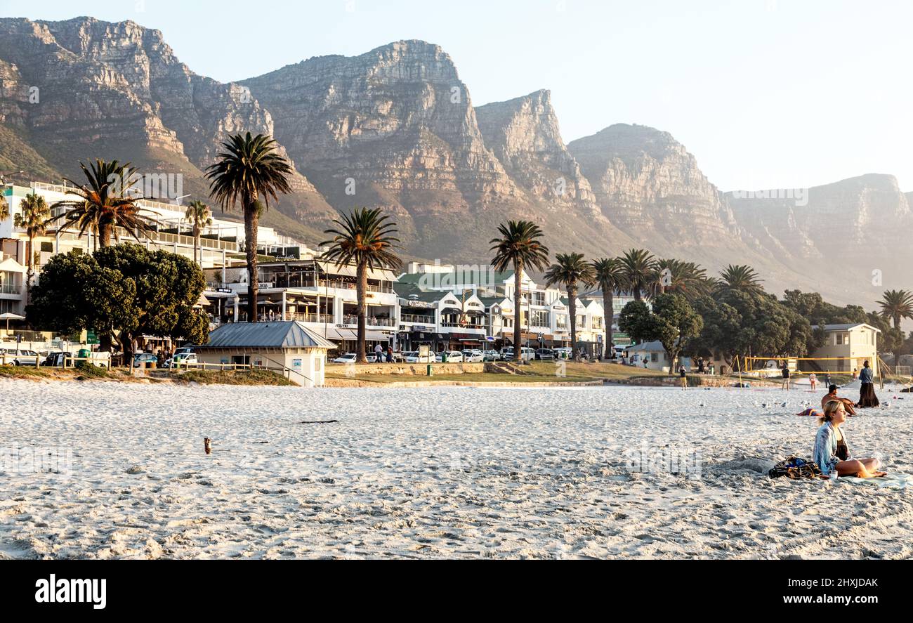 Le spiagge Camps Bay Città del Capo Sud Africa Foto Stock
