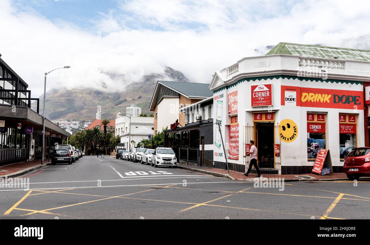 A Street nel centro di Città del Capo Sud Africa Foto Stock