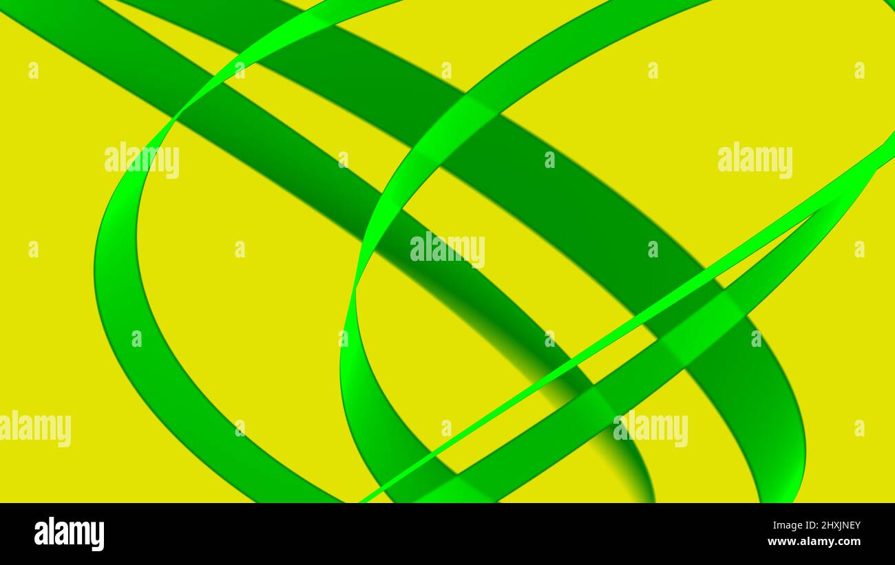 Sfondo astratto 8K verde chiaro verde scuro verde nero bianco onde linee curve gradiente Foto Stock