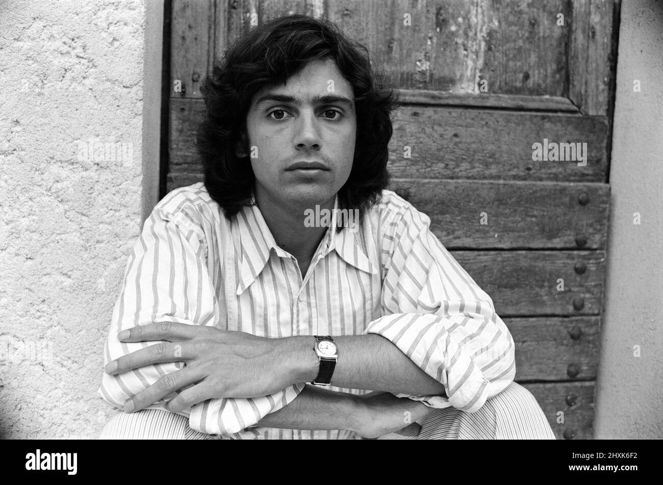 Jean Michel Jarre, raffigurato in una villa vicino a Saint Tropez. Agosto 1977. Foto Stock