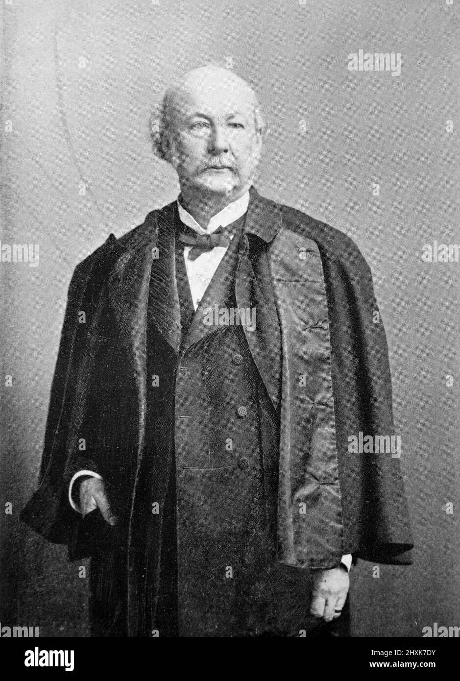 Ritratto di Edward Windsor Richards, ingegnere britannico e acciaieria; fotografia in bianco e nero scattata intorno al 1890s Foto Stock