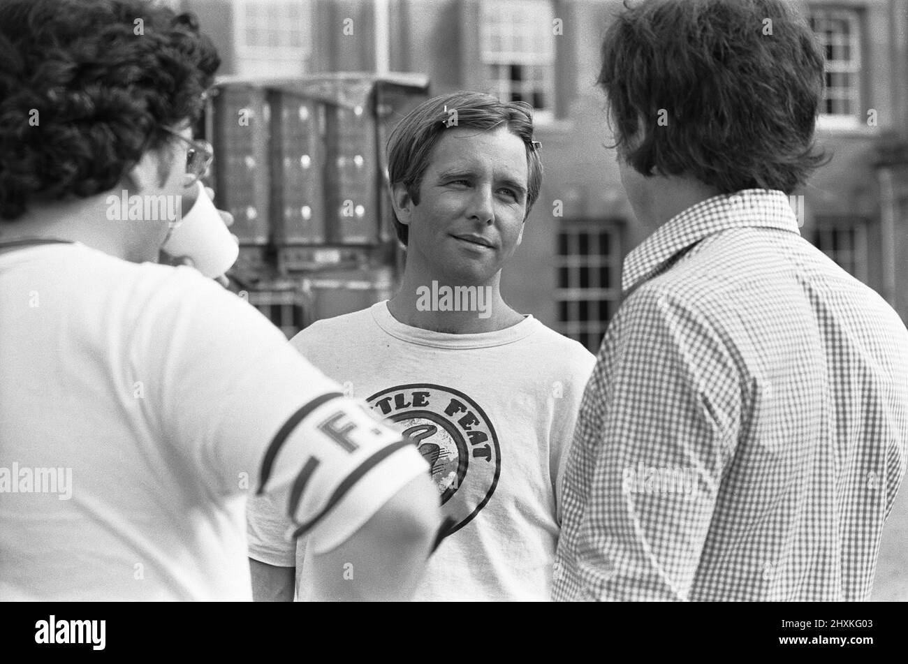 Beau Bridges visto qui a Stratfield Saye House in attesa di entrare in make-up prima di riprendere una scena per il film "The Four Feathers". 30th agosto 1977 Foto Stock