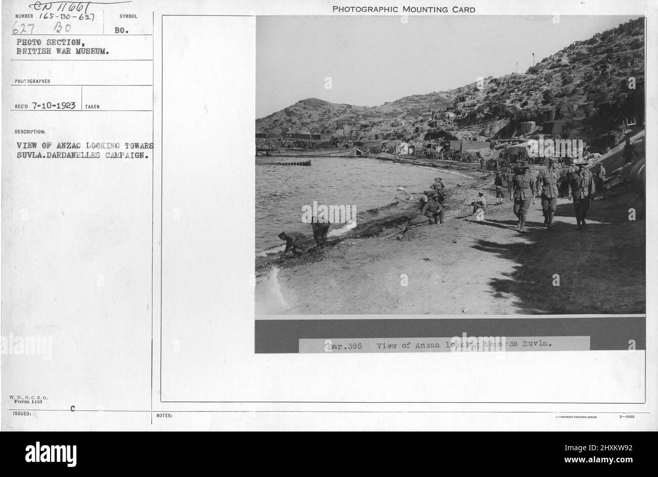 Vista di Anzac guardando verso Sulvla. Dardanelli campagna raccolta di fotografie della prima Guerra Mondiale, 1914-1918 che raffigurano le attività militari di forze armate britanniche e di altre nazioni e del personale durante la prima Guerra Mondiale Foto Stock