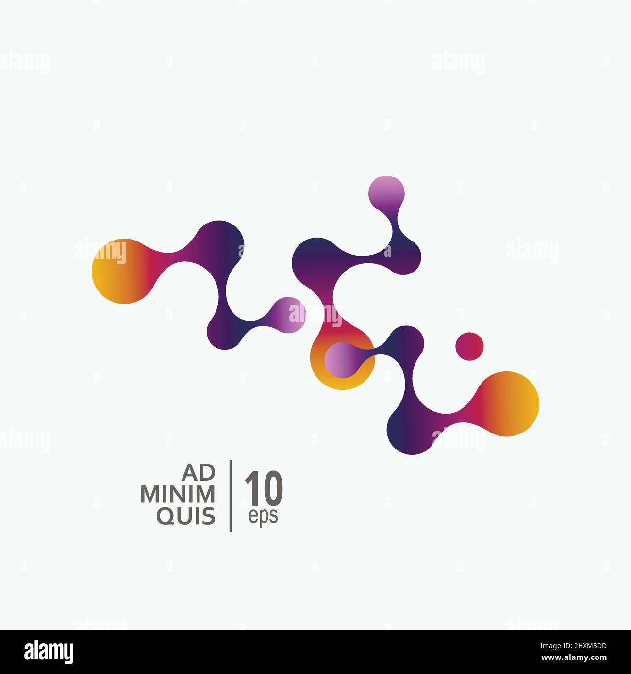 Icona Molecule Science CONNECT su sfondo bianco. Illustrazione vettoriale Illustrazione Vettoriale