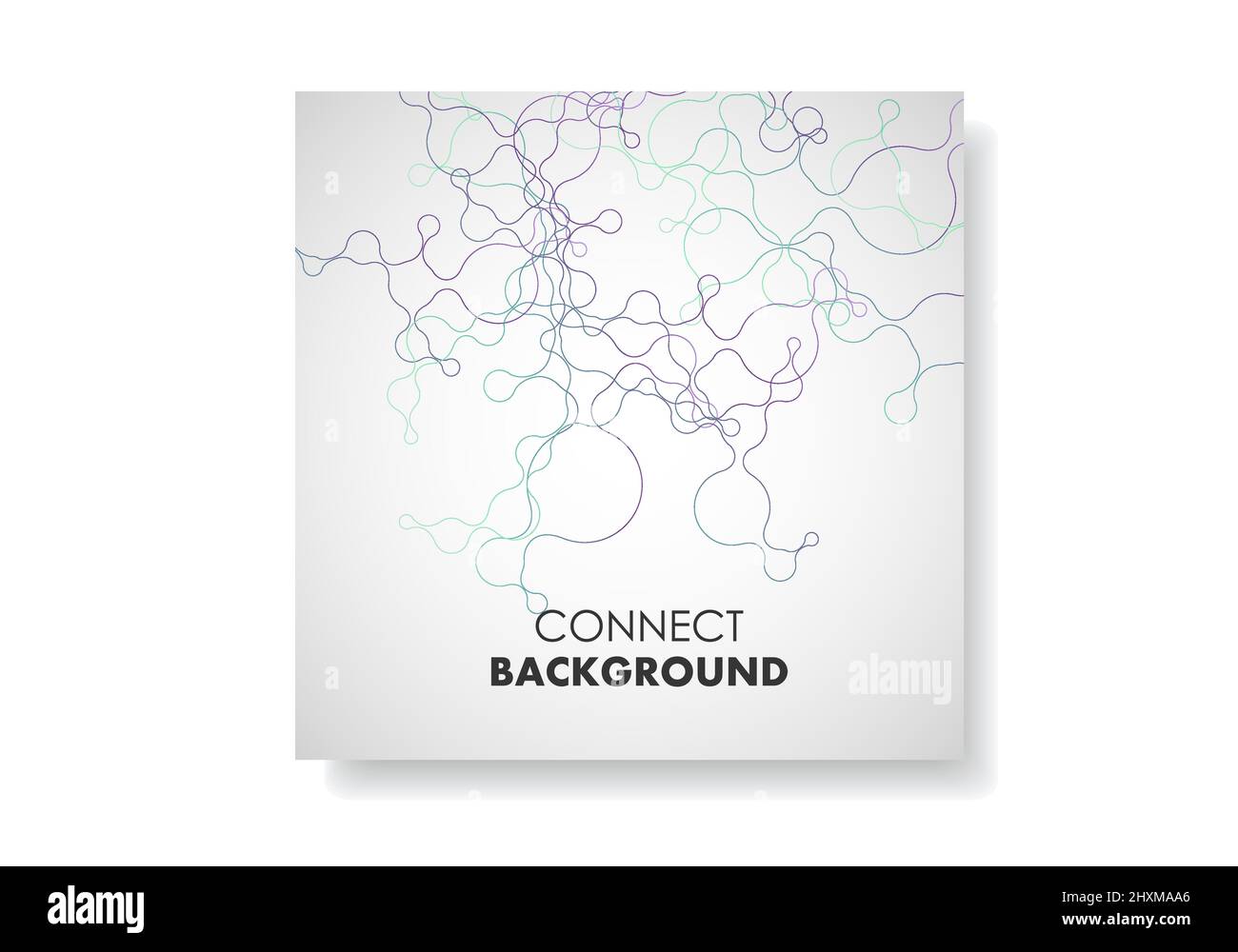Modelli vettoriali per la copertina della brochure in formato A4. Sfondo poligonale con punti e linee di collegamento Illustrazione Vettoriale