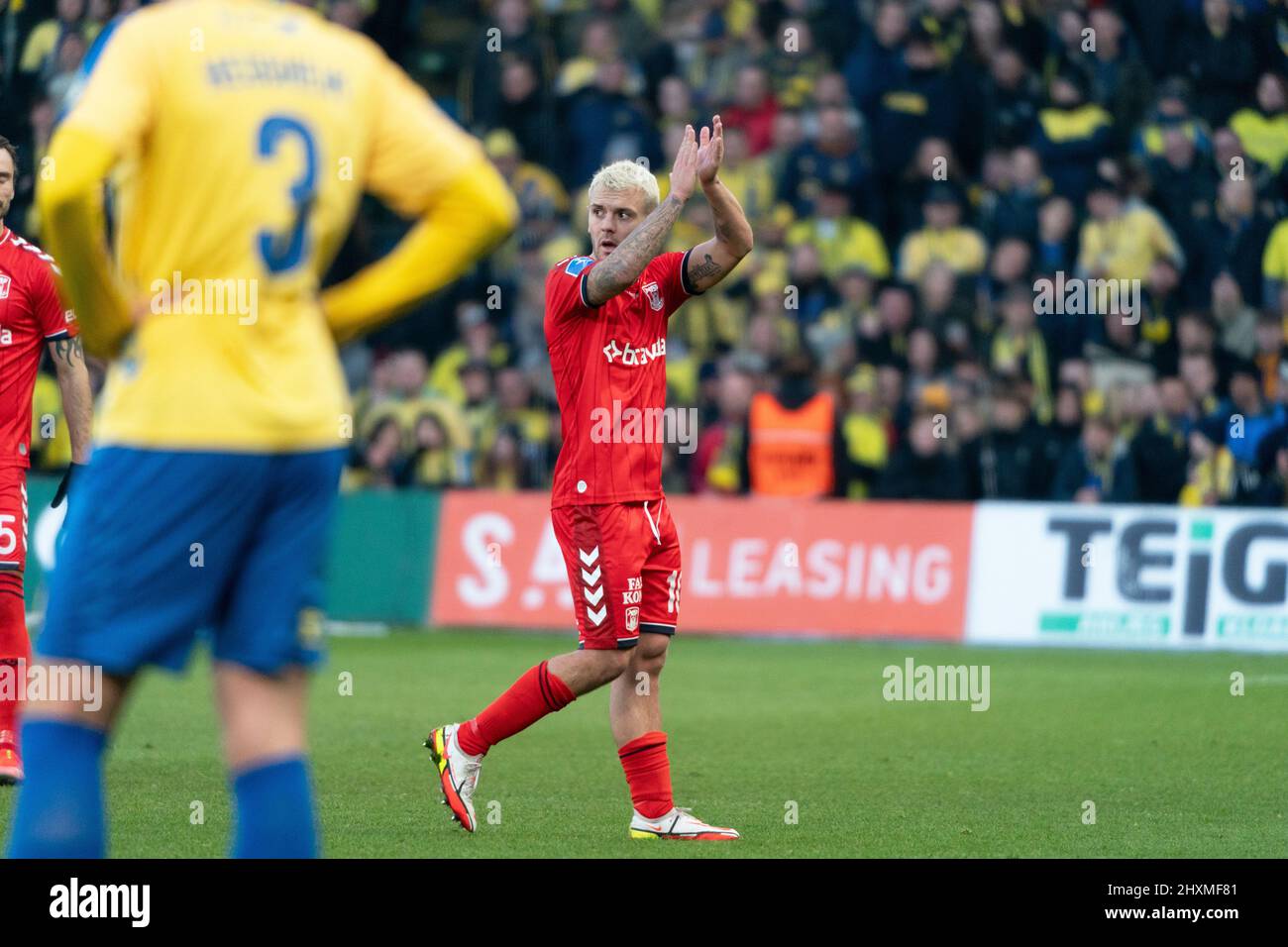 Brondby, Danimarca. 13th Mar 2022. Jack Wilshere (10) di Aarhus GF visto durante la partita Superliga del 3F tra Broendby IF e Aarhus GF al Brondby Stadium. (Photo Credit: Gonzales Photo/Alamy Live News Foto Stock