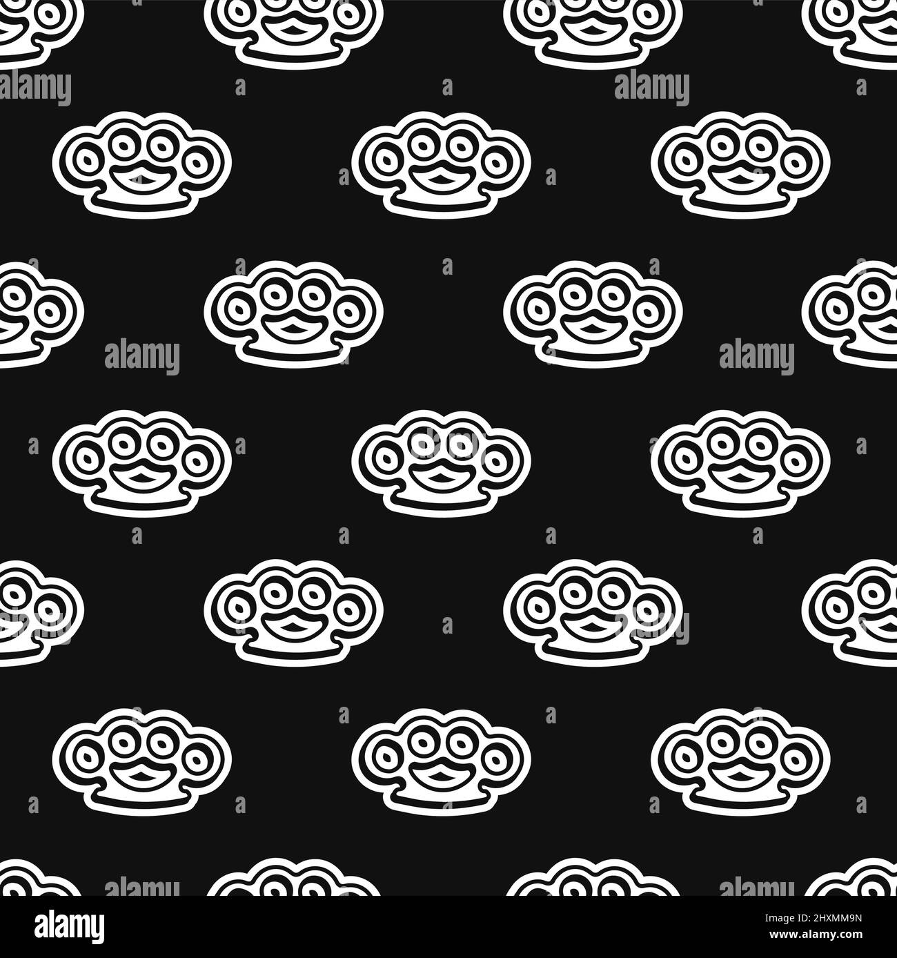Maglia in ottone modello senza cuciture di moda. Vettore disegno a mano Doodle cartoon illustrazione linea. Articolazioni in ottone modello senza cuciture Illustrazione Vettoriale