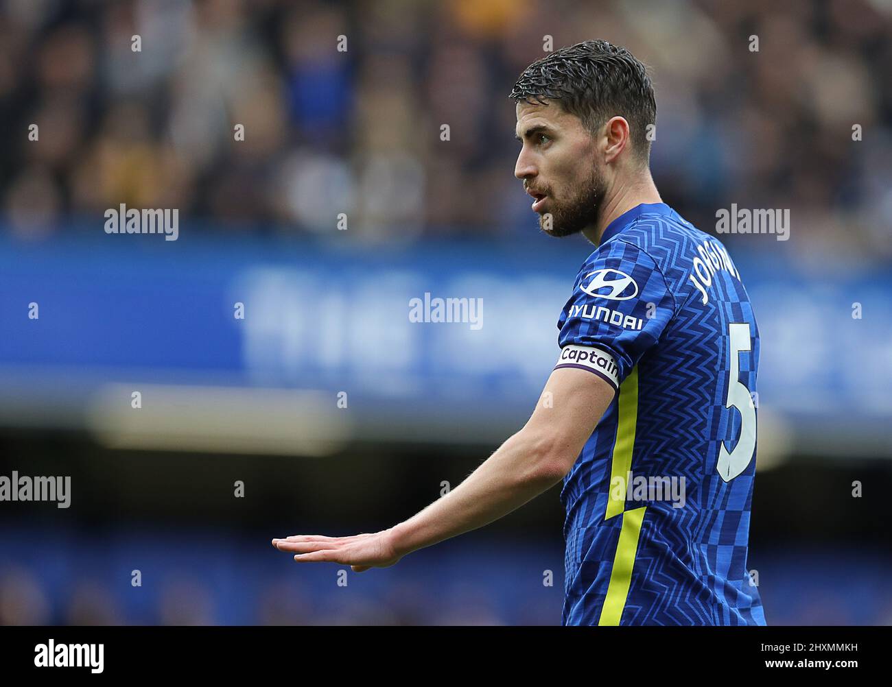 Londra, Inghilterra, 13th marzo 2022. Jorginho di Chelsea durante la partita della Premier League a Stamford Bridge, Londra. Il credito d'immagine dovrebbe leggere: Paul Terry / Sportimage Foto Stock