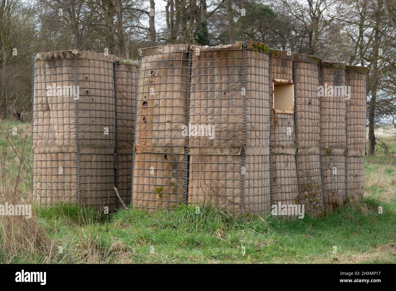 Esercito britannico soldato addestramento edificio fortificato, scatola di pillole Foto Stock