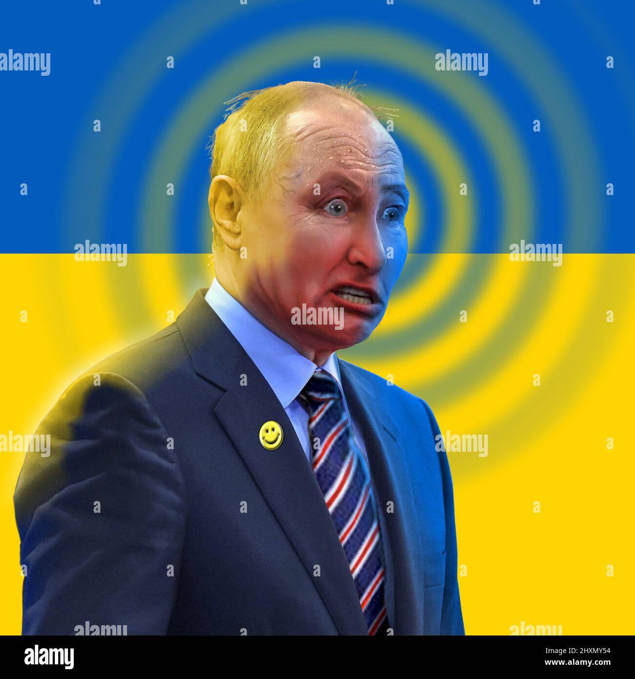 Vladimir Putin folle Ucraina invasione 2022 Foto Stock