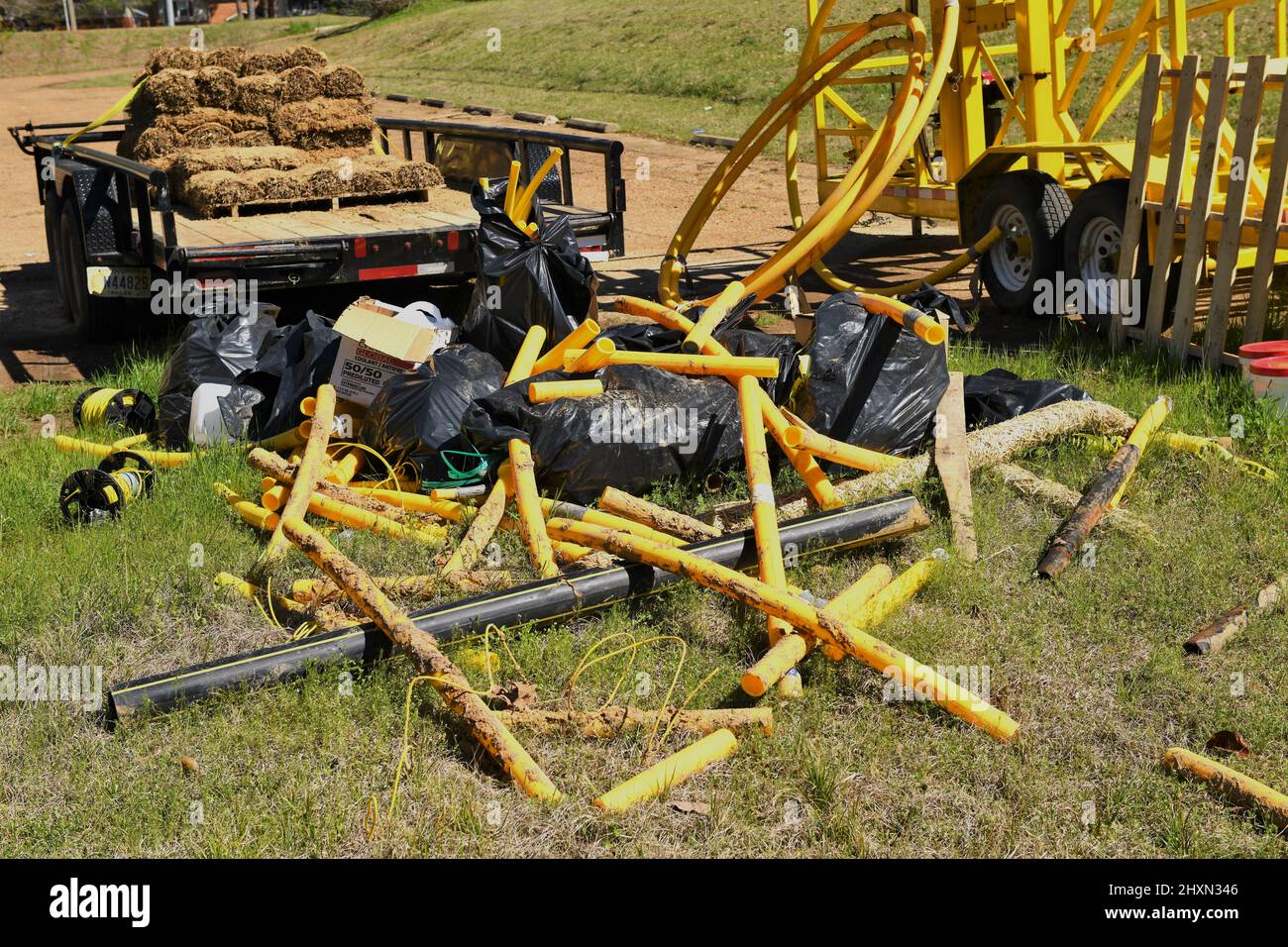 Materiale da costruzione. Foto Stock