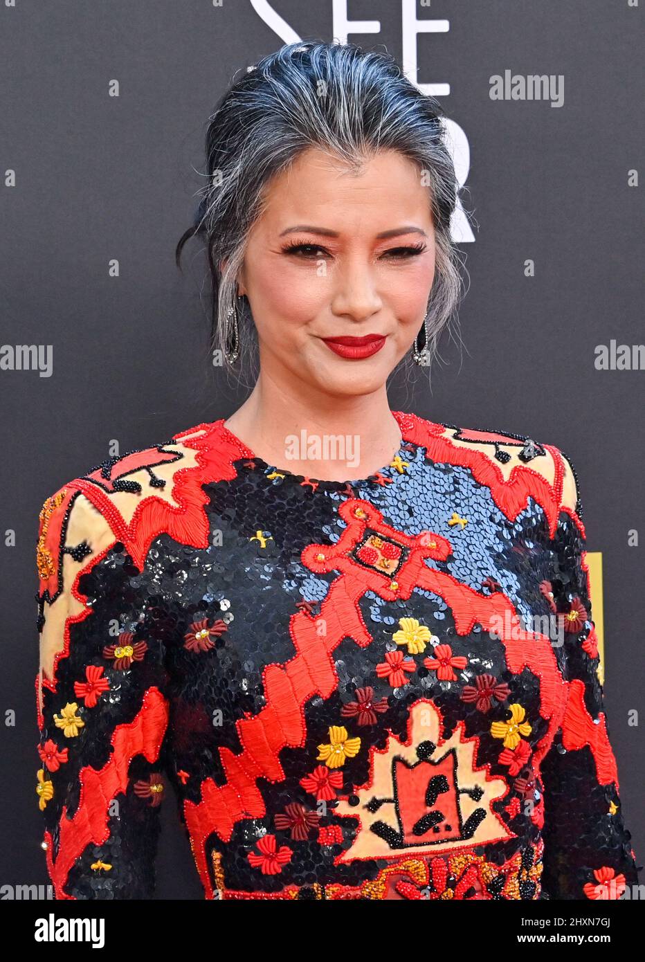 Los Angeles, Stati Uniti. 13th Mar 2022. Kelly Hu partecipa ai 27th Critics Choice Awards annuali al Fairmont Century Plaza domenica 13 marzo 2022. Credit: UPI/Alamy Live News Foto Stock