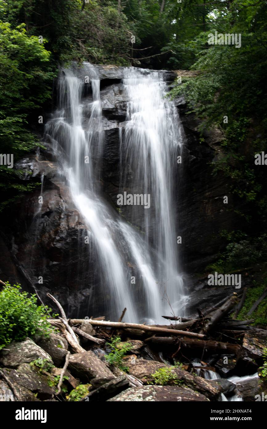 Anna Ruby Falls si trova nell'Unicoi state Park in Georgia Foto Stock