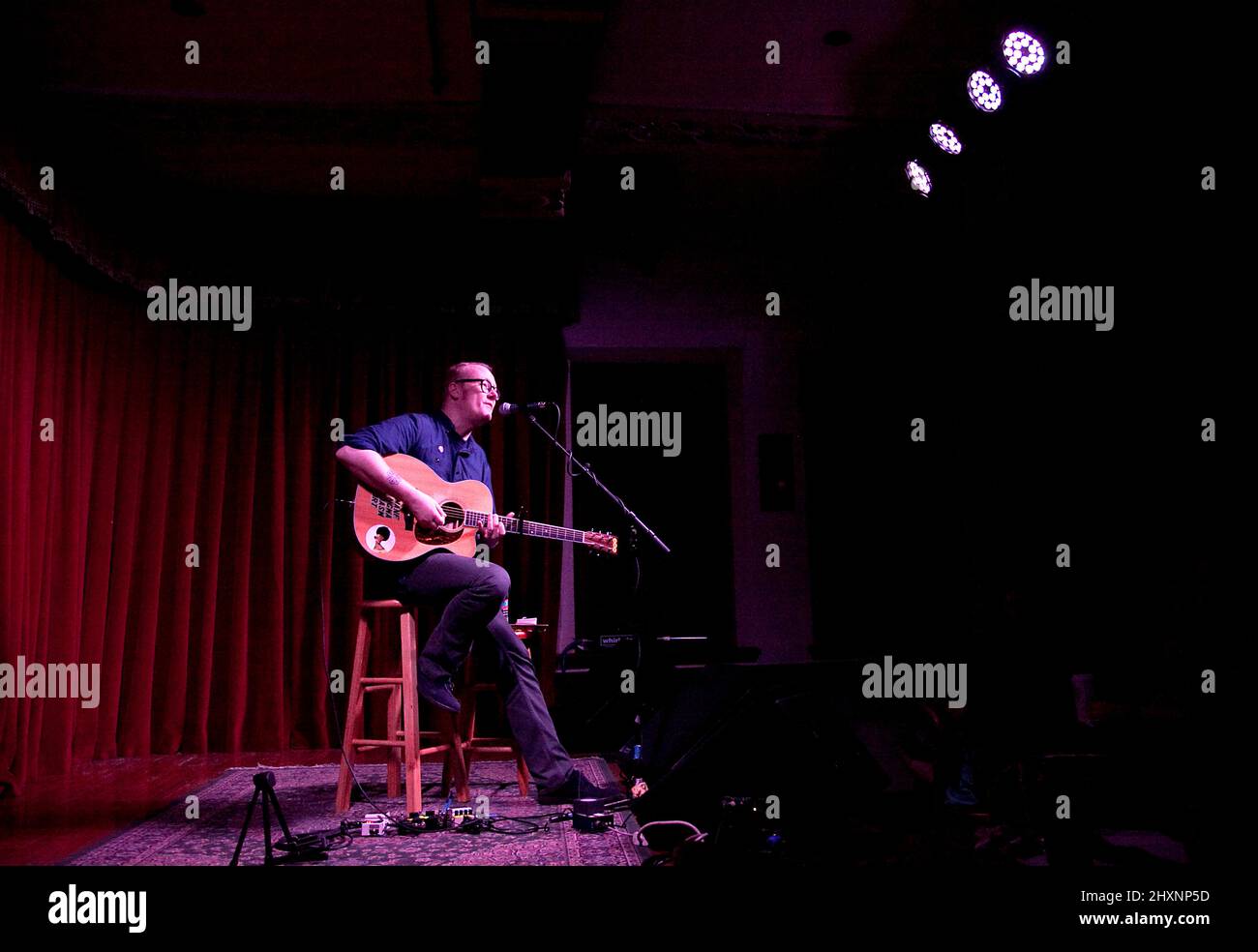 Il cantautore americano Mike Doughty in tournée negli Stati Uniti Foto Stock