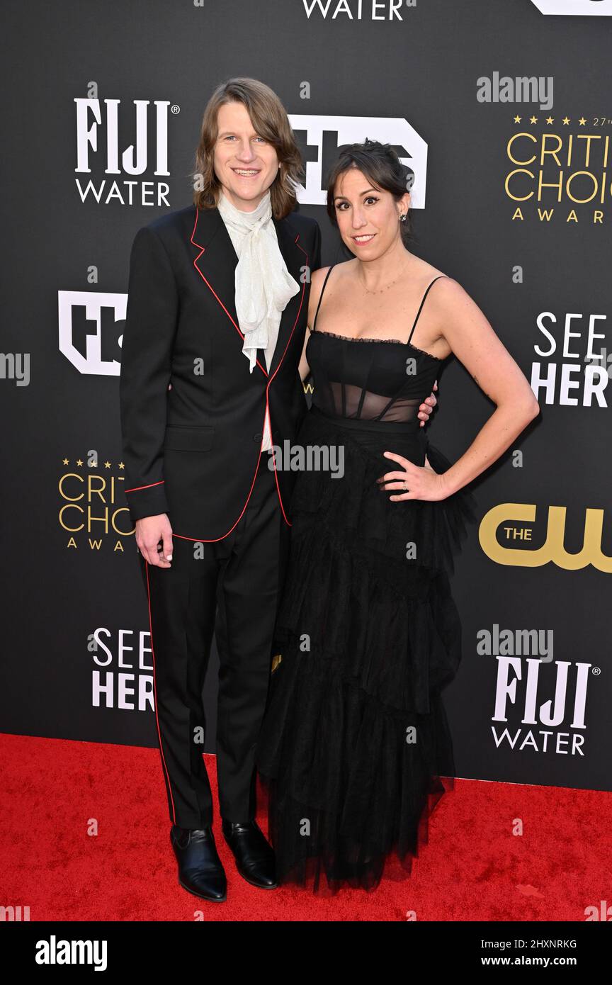 Los Angeles, Stati Uniti. 13th Mar 2022. LOS ANGELES, STATI UNITI. 13 marzo 2022: Bart Nickerson & Ashley Lyle al premio annuale Critics' Choice 27th al Fairmont Century Plaza Hotel. Picture Credit: Paul Smith/Alamy Live News Foto Stock