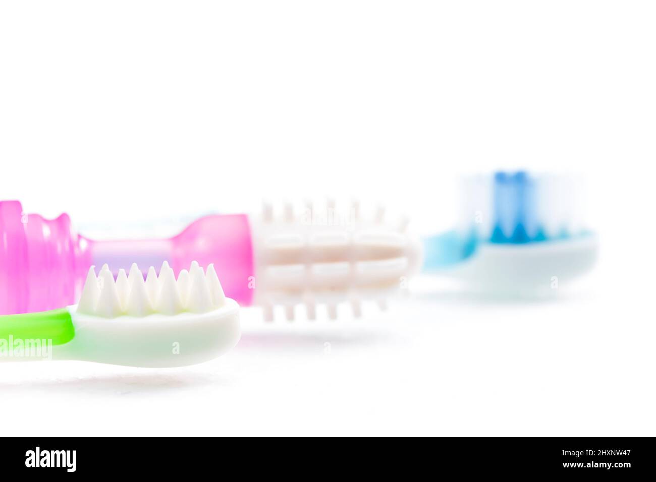 Ancora vita tettarelle e spazzolino da denti Foto Stock