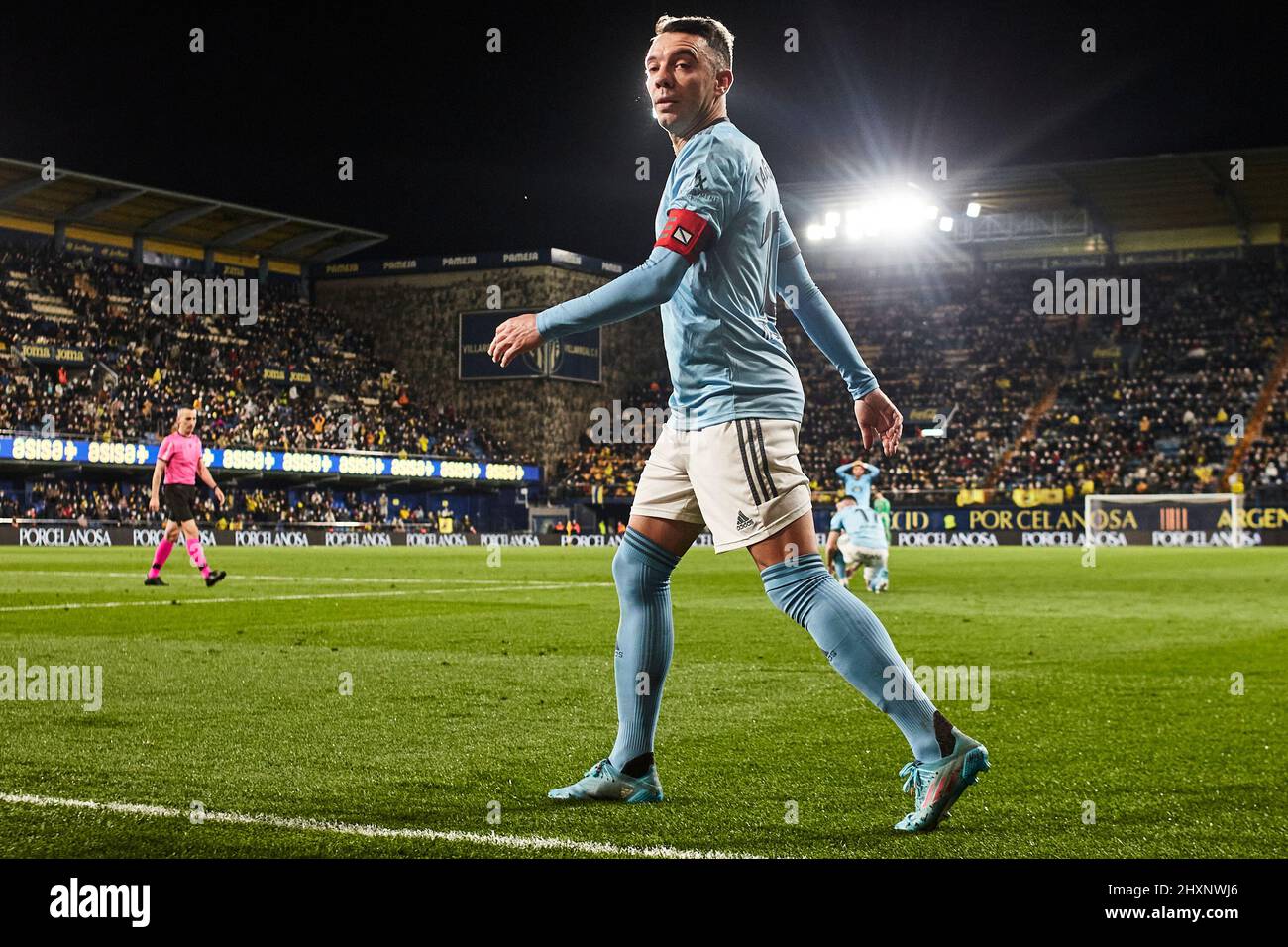 12th marzo 2022; Estadio la Ceramica, Vila Real, Spagna; la Liga Football, Villarreal CF contro RC Celta de Vigo; Iago Aspas di RC Celta Foto Stock