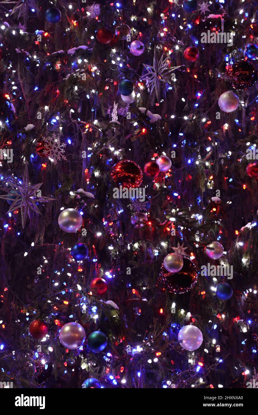 New York - Weihnachten - Christbaumschmuck / New York - Natale - ornamenti di Natale / Foto Stock