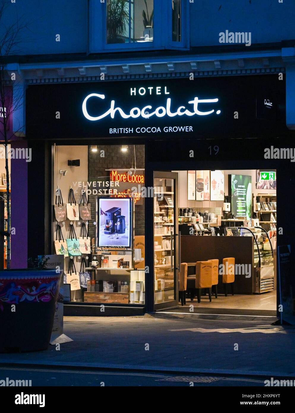 Hotel Chocolat Chocolatier negozio in North Street Brighton Foto Stock