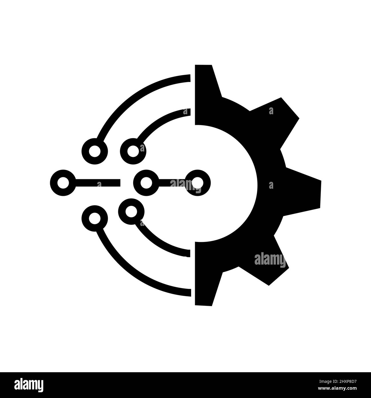 Icona astratta vettoriale sul bianco, illustrazione isolata per grafica e web design. Semplice simbolo piatto. Illustrazione Vettoriale