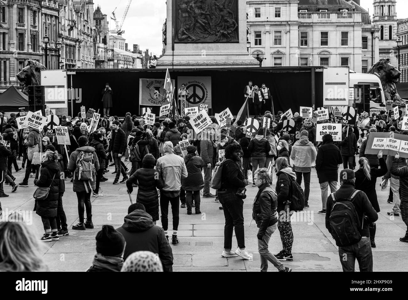 Londra intorno a Trafalgar Square e Horse Guards Foto Stock