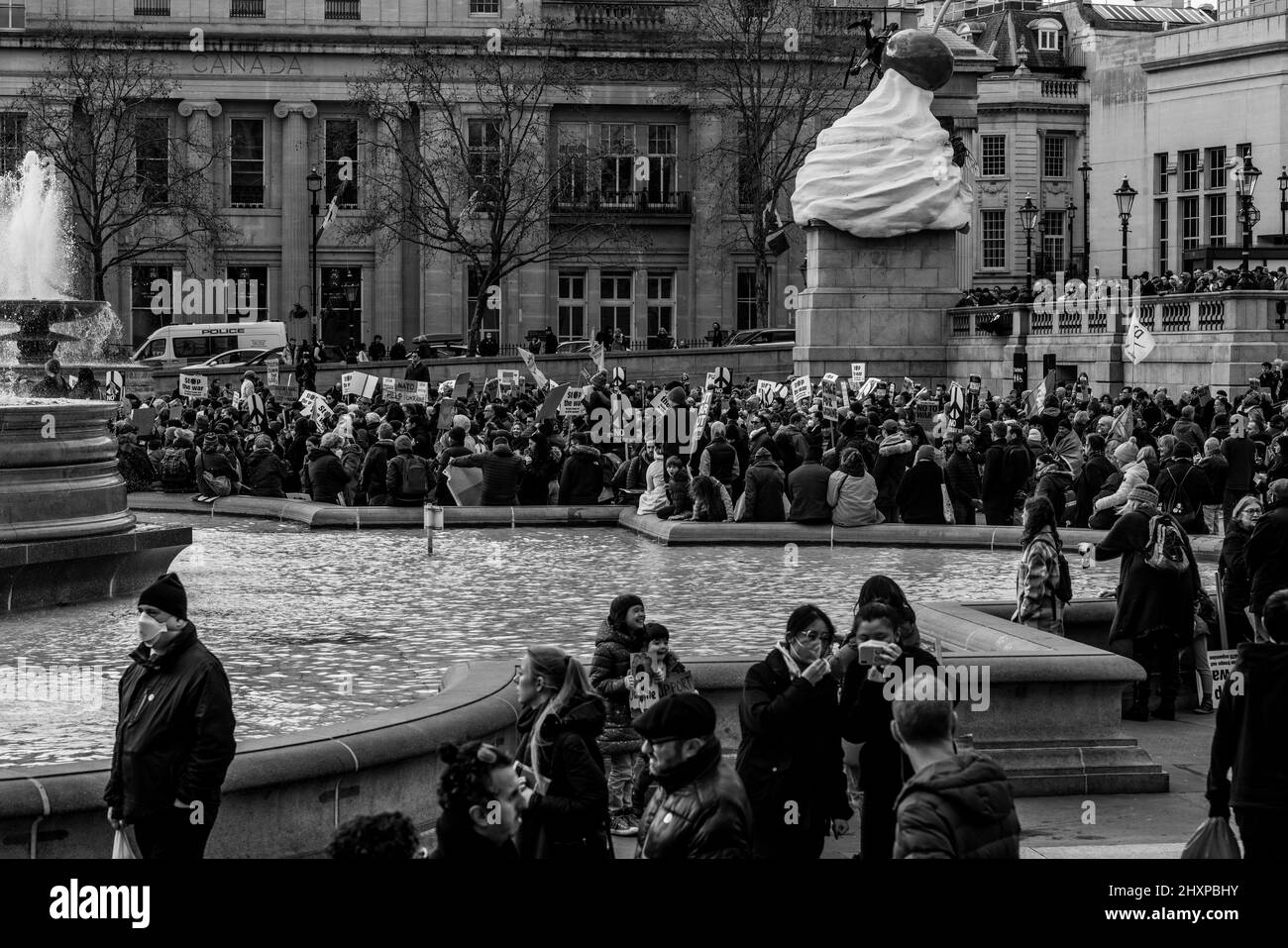 Londra intorno a Trafalgar Square e Horse Guards Foto Stock