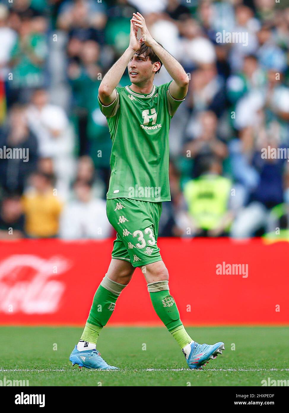 Juan Miranda di Real Betis durante la partita la Liga tra Real Betis e Athletic Club disputata allo stadio Benito Villamarin il 2022 marzo a Siviglia, Spagna. (Foto di Antonio Pozo / PRESSINPHOTO) Foto Stock