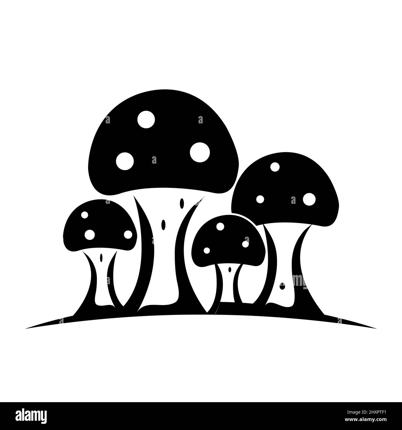 Icona a fungo Illustrazione vettoriale su sfondo bianco. Illustrazione Vettoriale