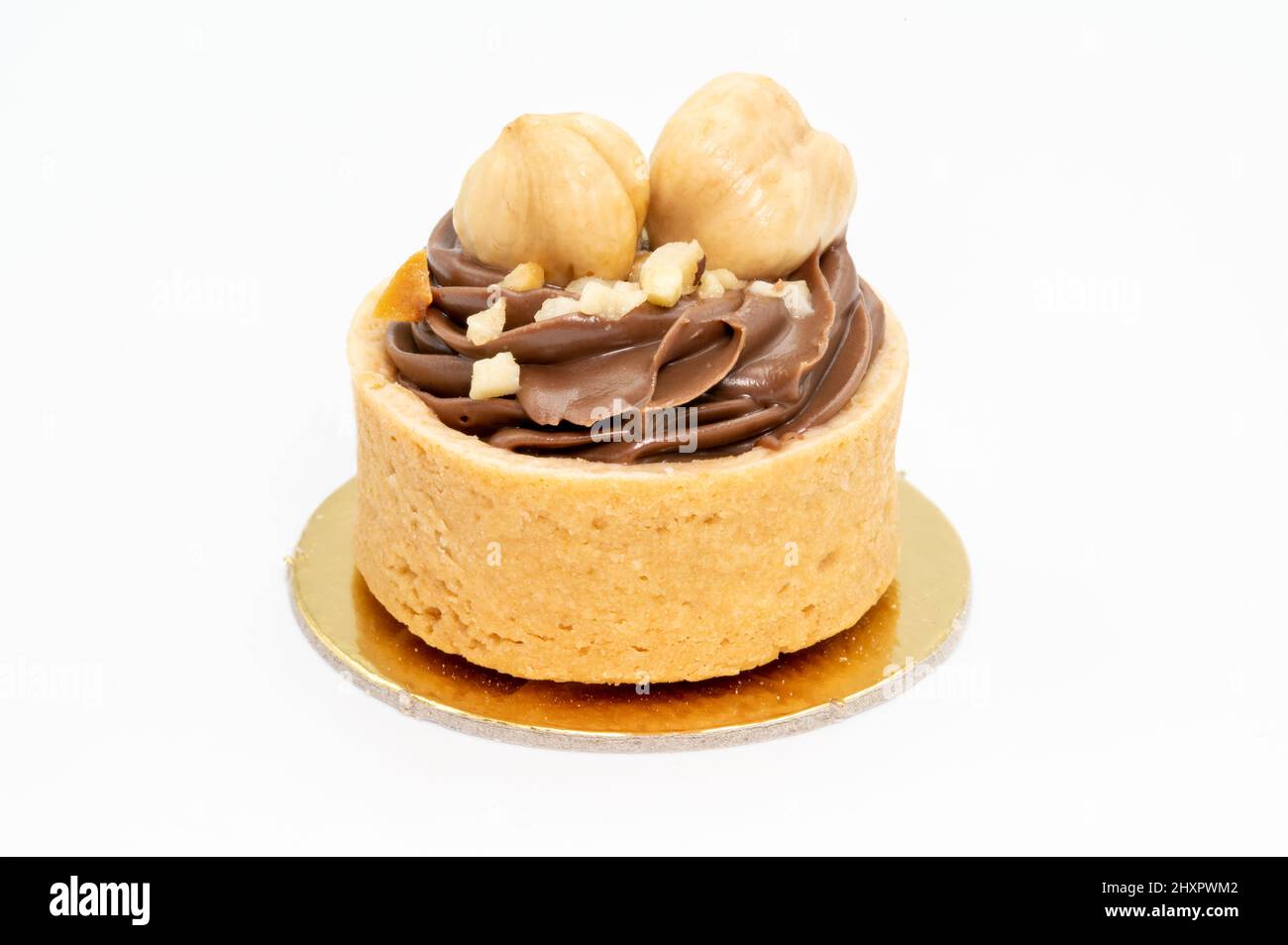 Pasta frolla con nocciole, cereali e cioccolato fondente Foto Stock