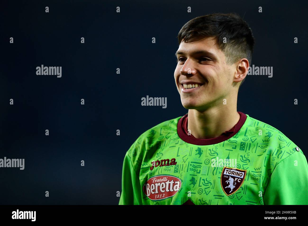 Torino, Italia. 13 marzo 2022. Alberto Milan del Torino FC si occupa durante il riscaldamento prima della Serie Di Una partita di calcio tra il Torino FC e il FC Internazionale. Credit: Nicolò campo/Alamy Live News Foto Stock